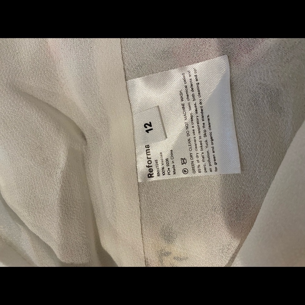 Reformation Dietrich Flourish Dress Size 12 - Picture 5 of 8